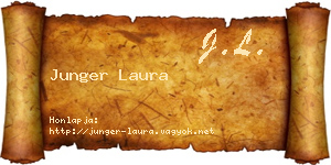 Junger Laura névjegykártya